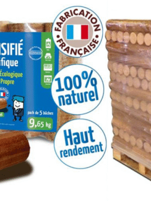 2-7 Bûches calorifiques WOODSTOCK 4 palettes, 416 sacs de 5 bûches