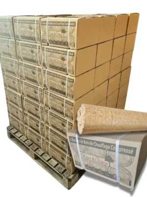 Bois densifié Confort – Palette de 960 Kg – Feuillus durs et résineux