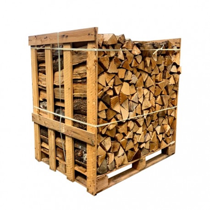 MÉLANGE DE BOIS DURS – DEMI-PALETTE – 25 CM – PALETTE 1 M3 – 1.5 STÈRES