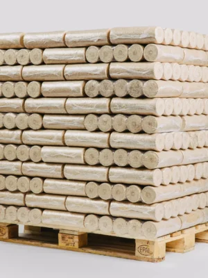 Briquettes de bois (Pellini) sans trou – Palette de 960 Kg